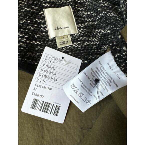 Anthropologie Elevenses Black Motif Minka one button pockets Jacket size medium - Picture 12 of 16